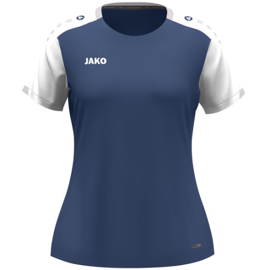 Afbeeldingen van T-Shirt Dynamic damesmaten nachtblauw/wit/lichtgrijs